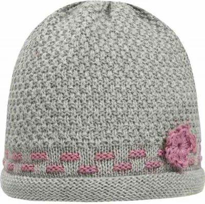 Produktbild von Döll Mädchenmütze Grau mit Blume, 100% Baumwolle