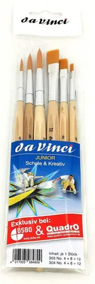 Produktbild von da Vinci Pinsel-Set Junior 6 Stück, für Kunstunterricht, Haart nicht