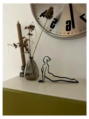 Produktbild von Yoga-Figur Dekoration, Minimalistische Silhouette, 18x12x0,8 cm