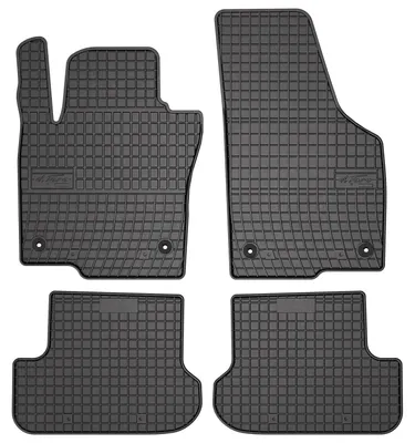 Produktbild von Gummi-Fußmatten für Volkswagen Beetle 2012-2019 (Cabrio/Coupé) – 4-tlg, Schwarz, passgenau – Wielganizator SolidPRO