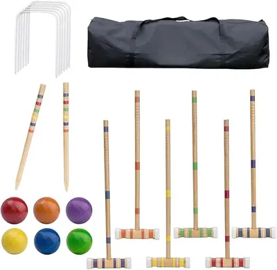 Imagen del producto de Conjunto de croquet, conjunto de "Spikes Ball". Divertidos juegos para exteriores en el césped, con pelotas y