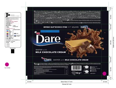Obrázek produktu pro Dare - Wafel Czekoladowy z Mleczną Czekoladą 142g