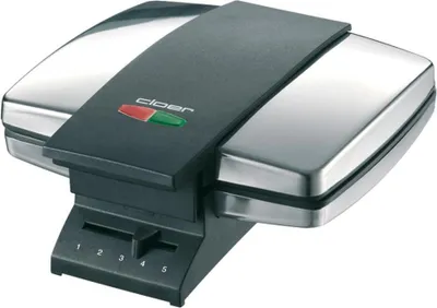 Produktbild von Cloer 1445, 2 Waffel(n), Rechteckig, Schwarz, Edelstahl, 0,97 m, 930 W, 230 V