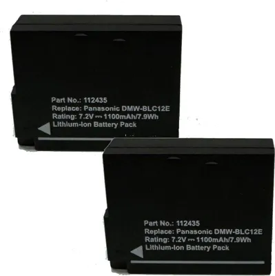 Produktbild von 2x Replace Akku DMW-BLC12 für Panasonic DMC-FZ330