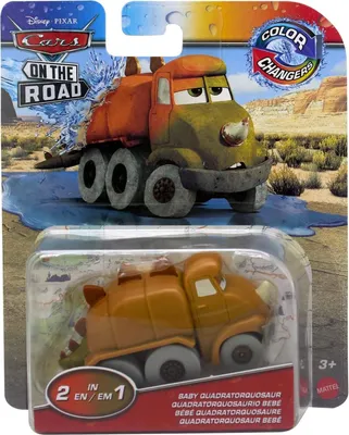 Image de Mattel HMD68 Disney Pixar Cars On the Road, Color Changers, bébé quadratquosaur véhicule avec fonction de changement de couleur