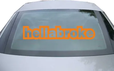 Produktbild von Indigos UG - Aufkleber Heckscheibe & Motorklappe DE2883 - orange - 600x114 mm - Hellabroke - Fisch - Auto Scheiben Fenster Heckklappe Tuning Racing JDM - Die cut