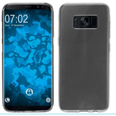 Produktbild von PhoneNatic Case kompatibel mit Samsung Galaxy S8 Plus - grau Silikon Hülle transparent + flexible Folie