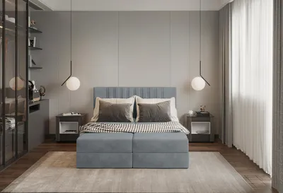 Obrázok produktu pre Americká posteľ 160x200 TORINA 1 - svetlo šedá