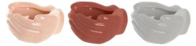 Snackschale aus Dolomit, weiß und braun, 36 x 36,8 x 19,9 cm