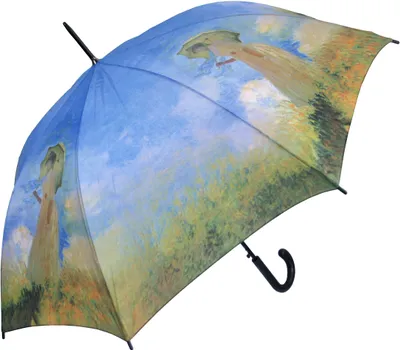 Produktbild von happy rain Regenschirm Stockschirm Motiv Claude Monet "Frau mit Sonnenschirm" mit Automatik