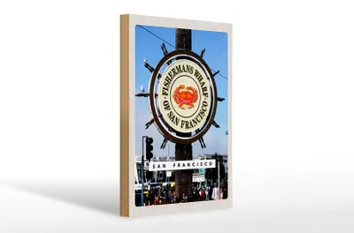 Produktbild von Holzschild Reise 20x30cm San Francisco USA Fischermans