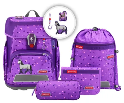 Image de Step by Step sac d'école Cloud schleich Schulranzen-Set 5 pièces Horse Club Horse pourpre