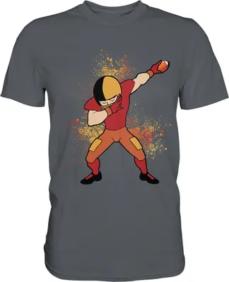 Produktbild von Dabbing American Football Spieler T-Shirt – Dark Grey / S