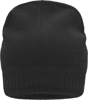 Produktbild von Strickmütze mit Fleece Einsatz im Stirnbereich black, Gr. one size
