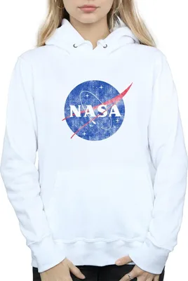 Produktbild von NASA - Kapuzenpullover Used-Look für Damen BI2200 (M) (Weiß)