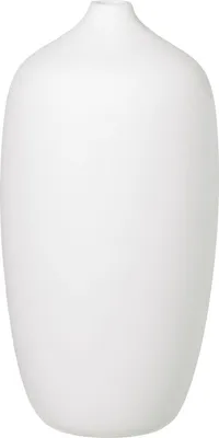 Produktbild von Blomus Vase Ceola, Dekovase, Blumenvase, Keramik, White, H 25 cm, D 13 cm, 66168