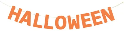 Halloween-Papiergirlande, 2,5 m, Orange, rechteckig