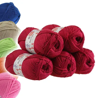5x100g Strickgarn Kartopu BABY ONE karminrot