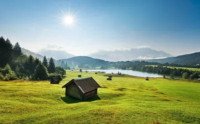 Produktbild von Sanders & Sanders Fototapete Alpen Grün und Blau 450 x 280 cm