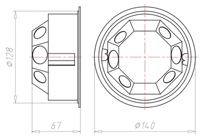 Zdjęcie produktu dla Puszka przyłączeniowa - Puszka montażowa D = 120 mm 9073-01