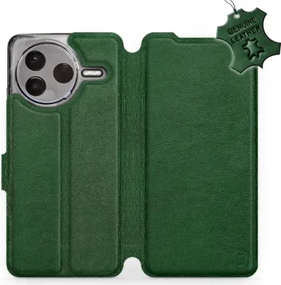 Produktbild von Echtleder Handyhülle für Xiaomi POCO F7 Pro, Mobiwear Leather, Grün