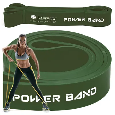 Zdjęcie produktu dla GUMA oporowa POWER BAND MOCNA taśma TRENINGOWA DO ĆWICZEŃ 16-39 KG SAPPHIRE