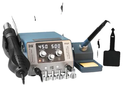 Produktbild von Heißluft-Lötstation, 2-in-1-Funktionalität, umfassendes Zubehörset, K-8512P, 220V