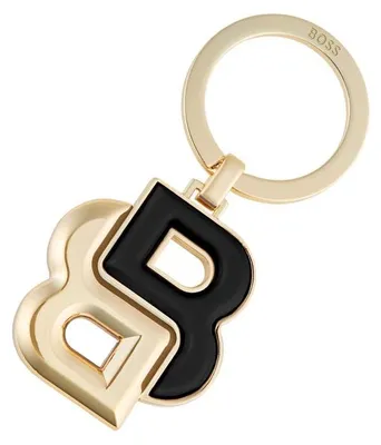 Produktbild von BOSS Schlüsselring Double B Black & Gold