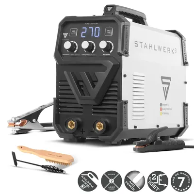 Image de STAHLWERK Poste de soudage à électrodes ARC-270 ST - MMA (E-Hand) jusqu'à 270 A, soudage sans gaz, Lift-TIG Inverter 400 V, protection contre la surchauffe, refroidissement intelligent