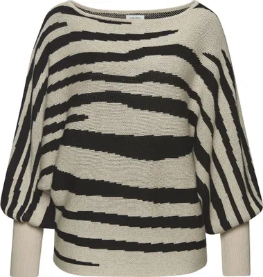 Produktbild von LASCANA Strickpullover beige-schwarz Größe 36/38