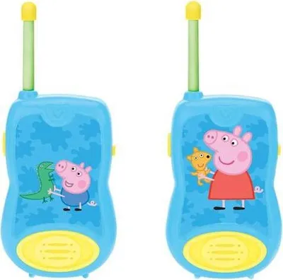 Produktbild von Lexibook, Peppa Pig, Talkies-Walkies 200m, Kommunikationsspiel für Kinder, 2 Kommunikationskanäle, Gürtelclip, batteriebetrieben, Blau, TW12PP