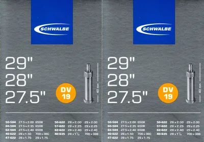 Produktbild von 2x Schwalbe DV 19 Schlauch 29 Zoll 28 Zoll 27.5x2.00-2.40 28(29)x1.50-2.40