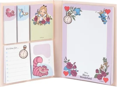Produktbild von Alice im Wunderland Haftnotiz-Notizbuch, 100 Blatt