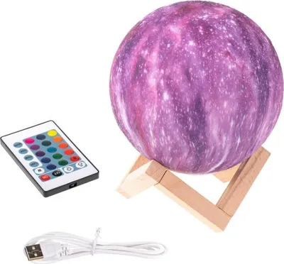 Immagine prodotto di Gadget Master lampada 3D STARS, 16 colori, 5 modalità di illuminazione, telecomando e touch screen