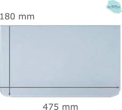 Produktbild von Kühlschrank Einlegeboden - Ornament504 - 4 mm - 2 abgerundete Ecken - 475 mm x 180 mm - (116,62 EUR / qm - Mindestbfl. 0,25 qm - Kantenb 5,35 EUR / lfm. - Eckenb. 1,00 EUR/Stück)