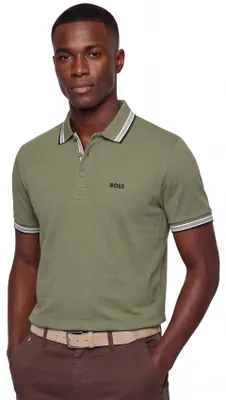 Produktbild von Boss Green Paddy Poloshirt Regular-Fit grün 3 Knöpfe