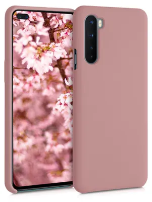 Produktbild von kwmobile Handyhülle für OnePlus Nord Hülle - Case Silikon - Kabelloses Laden - Schutzhülle Cover in Winter Rose