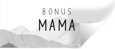 Produktbild von MuchoWow® Wandtattoo Wandsticker Wandaufkleber Sprüche - Zitate Bonus Mama - Stiefmutter - Muttertagsgeschenk - Schwarz und Weiß 160x80 cm Selbstklebend und Repositionierbar - Sticker - Dekorfolie