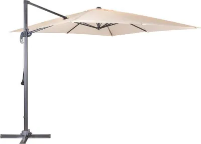 Produktbild von GLÜCKLICHES GRÜN Sonnenschirm hängend Quadrat TUCSON 300 x 300 cm, beige