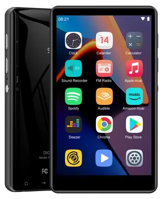 Zdjęcie produktu dla Odtwarzacz MP3 dla systemu Android, 80 GB pamięci, 4-calowy ekran dotykowy i Bluetooth