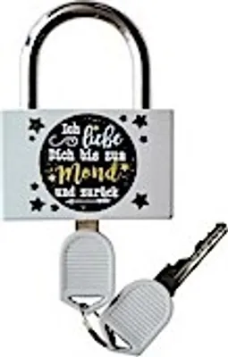 Produktbild von Liebesschloss 'Ich liebe Dich bis zum Mond und zurück'