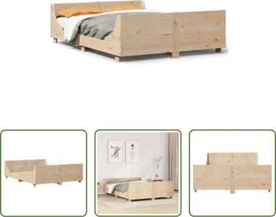 Produktbild von The Living Store Massivholzbett ohne Matratze 135x190 cm Kiefernholz