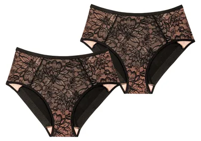 Produktbild von Triumph Damen Maxislip 2-Pack Amourette Charm - BLACK - Größe 40