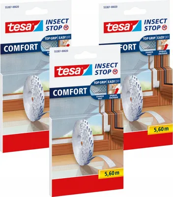 Obrázok produktu pre Samolepiaca páska na suchý zips pre sieť proti komárom tesa 5,6 m biela x3