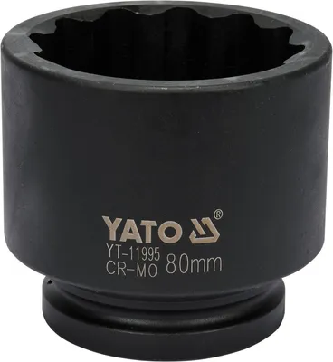 Produktbild von YATO Kraft-Stecknuss YT-11995 100mm Chrom-Molybdänstahl 112mm