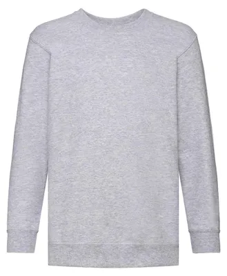 Productafbeelding van Fruit of the Loom - "Classic" sweatshirt voor kinderen, met aangezette mouwen, model LT1382 (maat 152-158) (gestreept grijs)