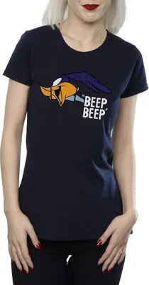 Obrázek produktu pro Looney Tunes - Dámské tričko "Beep Beep" BI1033 (S) (námořnická modrá)