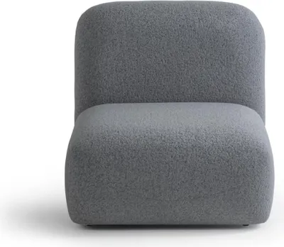 Produktbild von Moderner grauer Sessel aus Textil mit Holzrahmen