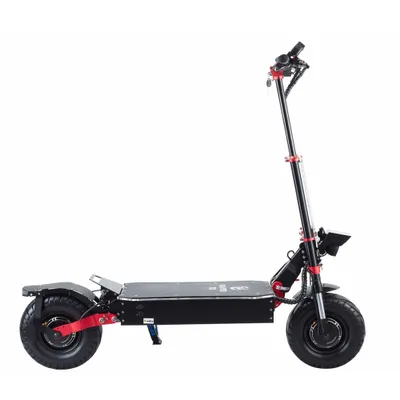 Obrázek produktu pro Elektrická koloběžka 5600W Dual Motor 85km/h Dual Shock Absorber & Oil Disc Brake Duální LED světlomety 13 palcový Off-Road pneumatiky Skládací kyvadlová koloběžka s 60V baterií