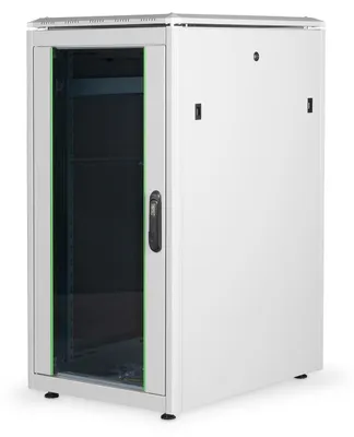 Produktbild von Digitus Netzwerkschrank Unique Serie - 600x800 mm (BxT), Freistehendes Gestell, 22U, 800 kg, Grau